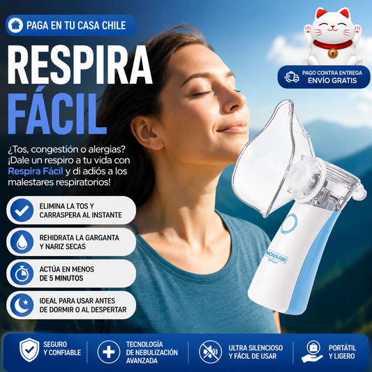 Nebulizador Portátil 🫁 Solución Efectiva para el Asma, Bronquitis y Alergias Respiratorias