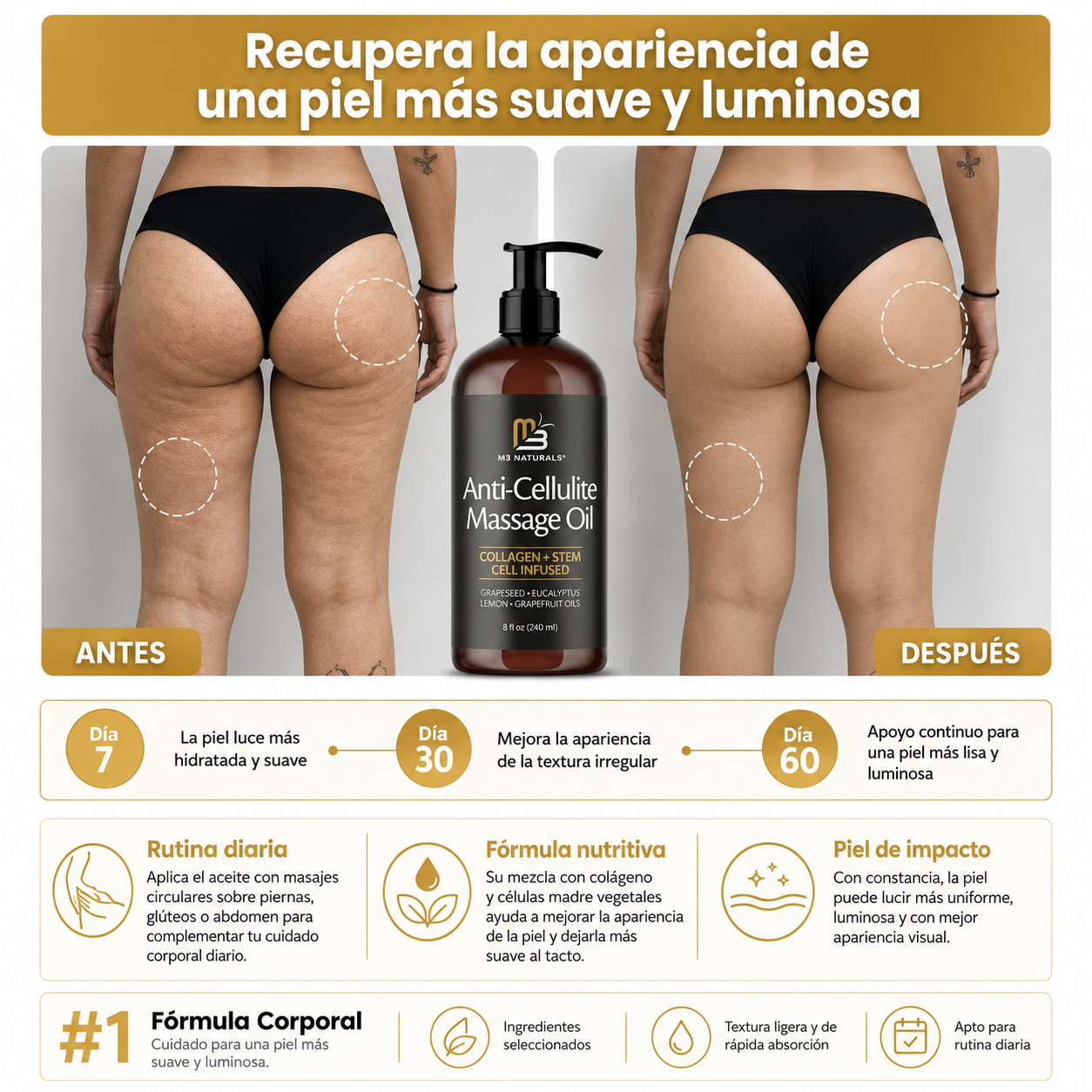 M3 Naturals botella 240ml